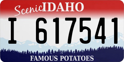 ID license plate I617541