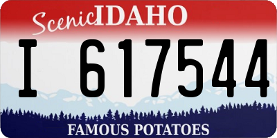 ID license plate I617544