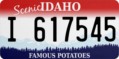 ID license plate I617545