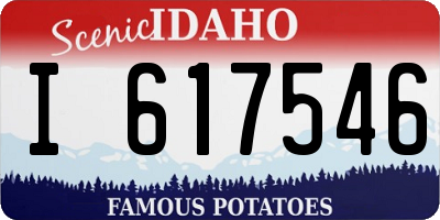 ID license plate I617546