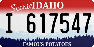 ID license plate I617547
