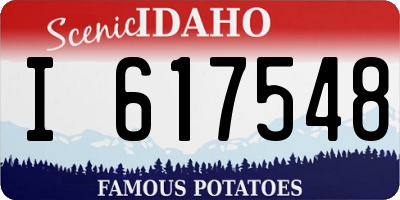 ID license plate I617548