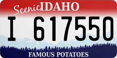 ID license plate I617550