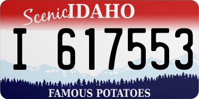 ID license plate I617553