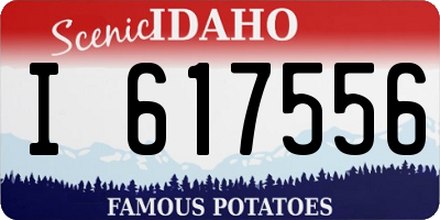 ID license plate I617556