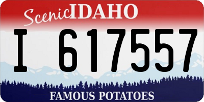 ID license plate I617557