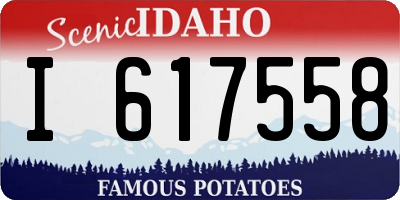ID license plate I617558