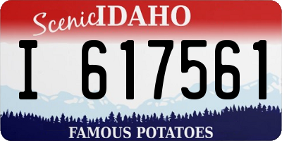 ID license plate I617561