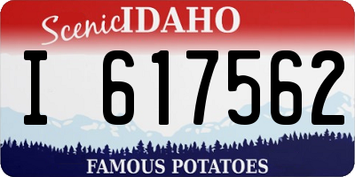 ID license plate I617562