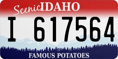 ID license plate I617564