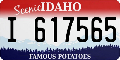 ID license plate I617565