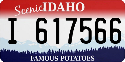 ID license plate I617566