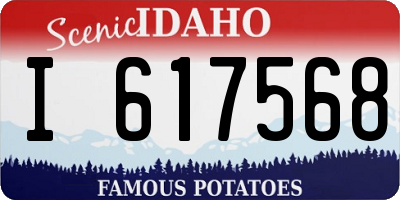 ID license plate I617568