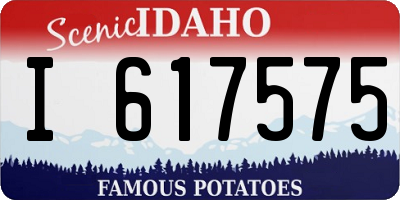 ID license plate I617575