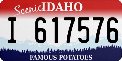 ID license plate I617576