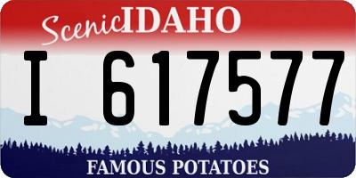 ID license plate I617577