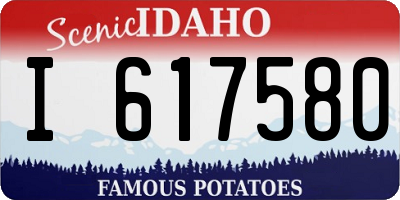 ID license plate I617580