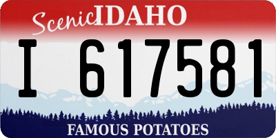ID license plate I617581