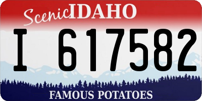 ID license plate I617582
