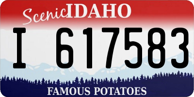 ID license plate I617583