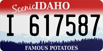 ID license plate I617587