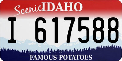 ID license plate I617588