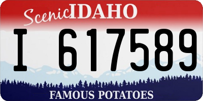 ID license plate I617589