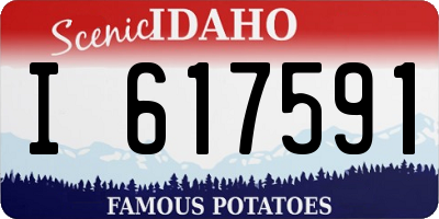 ID license plate I617591