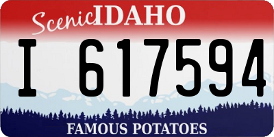 ID license plate I617594