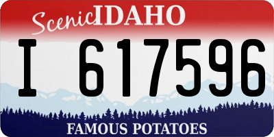 ID license plate I617596