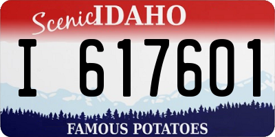 ID license plate I617601