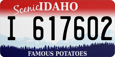 ID license plate I617602
