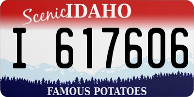 ID license plate I617606