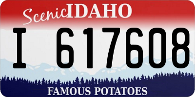 ID license plate I617608