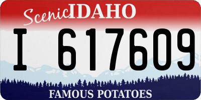 ID license plate I617609