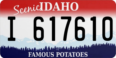 ID license plate I617610