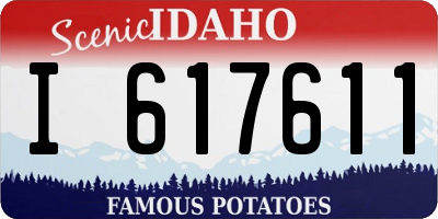 ID license plate I617611
