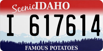 ID license plate I617614