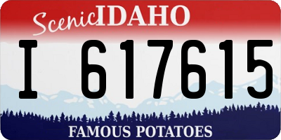 ID license plate I617615