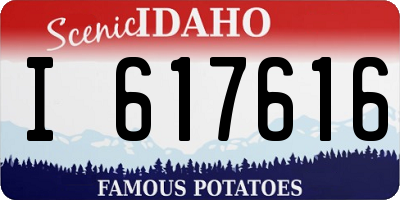 ID license plate I617616
