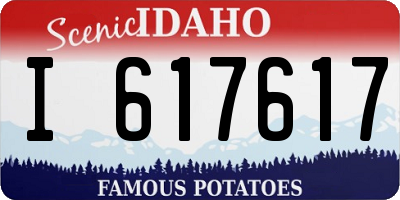 ID license plate I617617