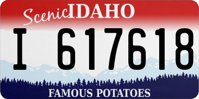ID license plate I617618