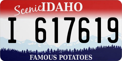 ID license plate I617619