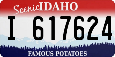 ID license plate I617624