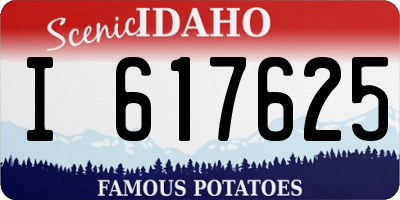 ID license plate I617625