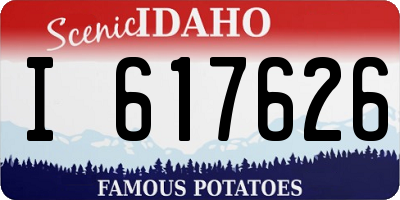 ID license plate I617626