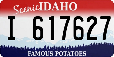 ID license plate I617627