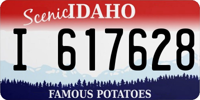 ID license plate I617628