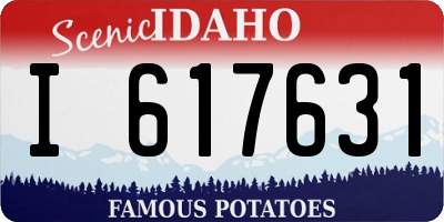 ID license plate I617631