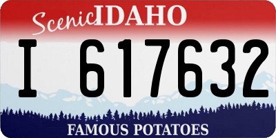 ID license plate I617632